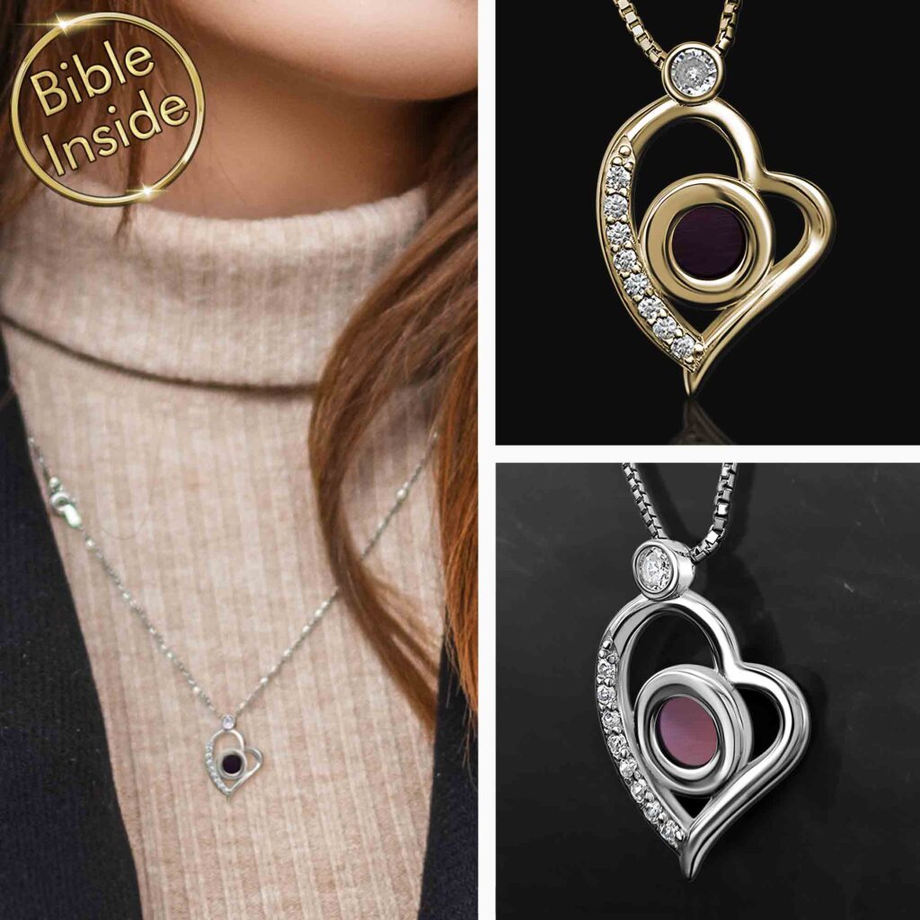 NanoJewelry Arrow Pendant Necklace For Men With New Testament Inside From My Nano Jewelry